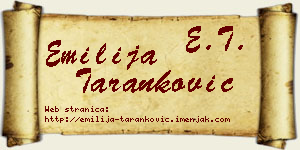Emilija Taranković vizit kartica